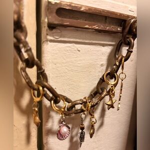 Lock chain charms sea themed